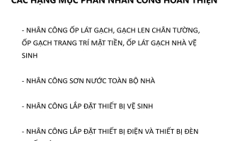 CHI TIẾT GÓI XÂY DỰNG THÔ  BAO NHÂN CÔNG HOÀNG THIỆN 